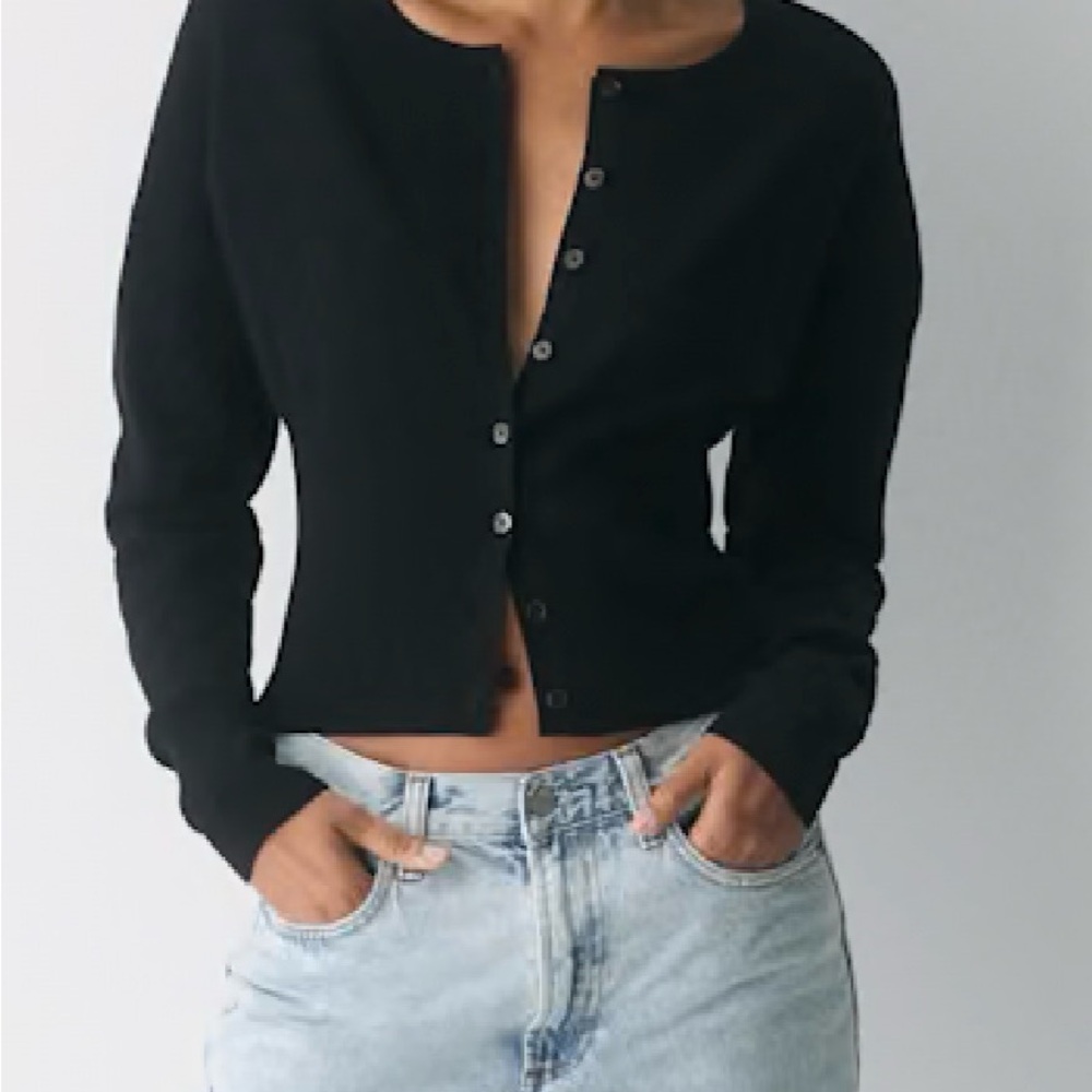 Aritzia Black Cardigan Sweater